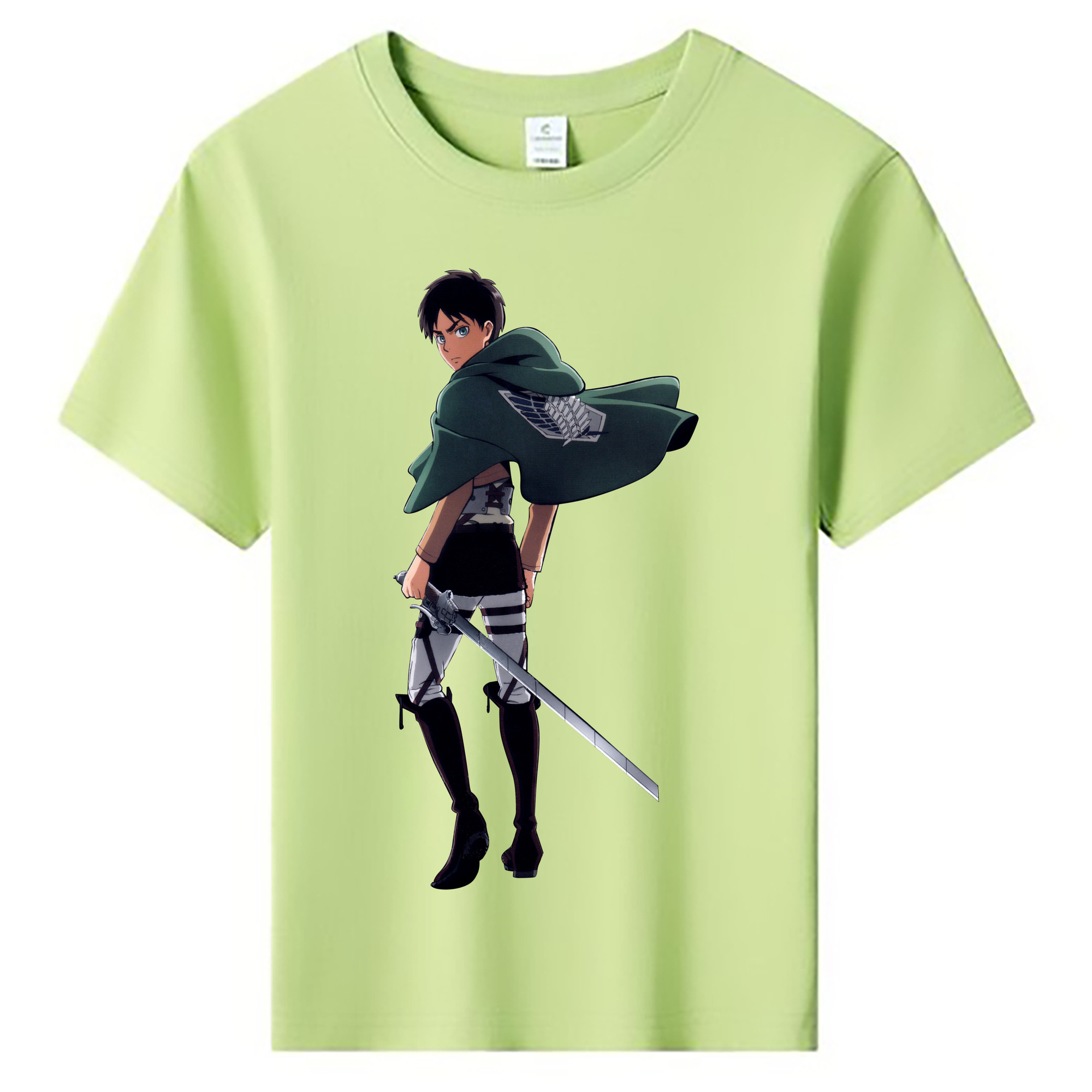 （画像用） 進撃の巨人 エレン･イェーガー Attack on Titan Eren Jäger 綿100％キッズTシャツ（フロントプリント）